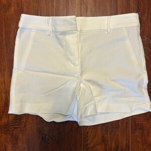 LOFT White High Waist Tailored Shorts